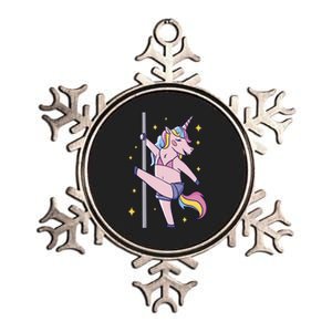 Stripper Unicorn Pole Dancer Metallic Star Ornament