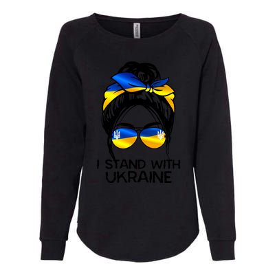 Support Ukraine Pride I Stand With Ukraine Flag Funny Gift Womens California Wash Sweatshirt