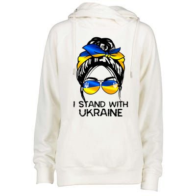 Support Ukraine Pride I Stand With Ukraine Flag Funny Gift Womens Funnel Neck Pullover Hood