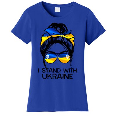 Support Ukraine Pride I Stand With Ukraine Flag Funny Gift Women's T-Shirt