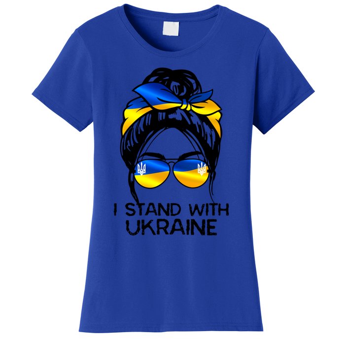 Support Ukraine Pride I Stand With Ukraine Flag Funny Gift Women's T-Shirt