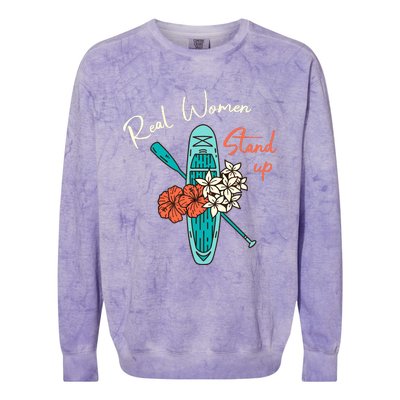 Stand Up Paddling | Real Wo Stand Up | Sup Paddle Colorblast Crewneck Sweatshirt