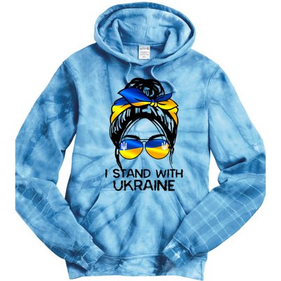 Support Ukraine Pride I Stand With Ukraine Flag Gift Tie Dye Hoodie