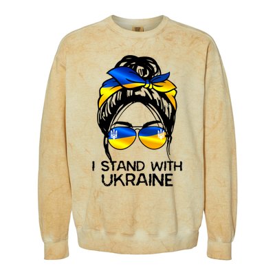 Support Ukraine Pride I Stand With Ukraine Flag Gift Colorblast Crewneck Sweatshirt