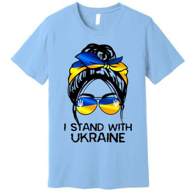 Support Ukraine Pride I Stand With Ukraine Flag Gift Premium T-Shirt