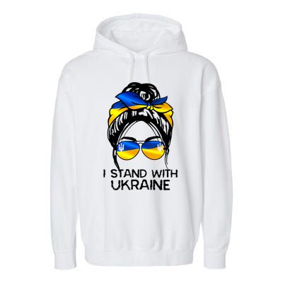 Support Ukraine Pride I Stand With Ukraine Flag Gift Garment-Dyed Fleece Hoodie