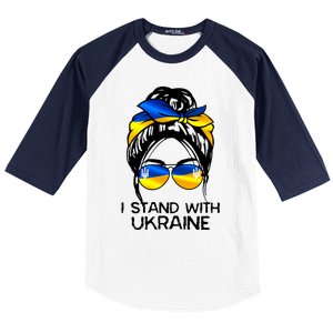 Support Ukraine Pride I Stand With Ukraine Flag Cute Gift Baseball Sleeve Shirt