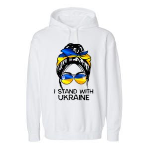 Support Ukraine Pride I Stand With Ukraine Flag Cute Gift Garment-Dyed Fleece Hoodie