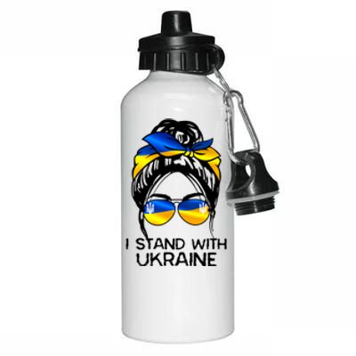 Support Ukraine Pride I Stand With Ukraine Flag Cute Gift Aluminum Water Bottle