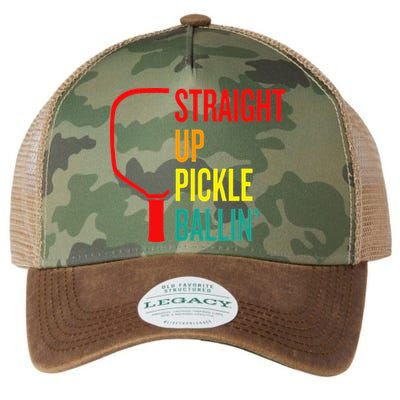 Straight Up Pickle Ballin' For Pickleball Lovers Legacy Tie Dye Trucker Hat