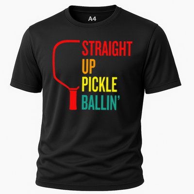 Straight Up Pickle Ballin' For Pickleball Lovers Performance Shirt