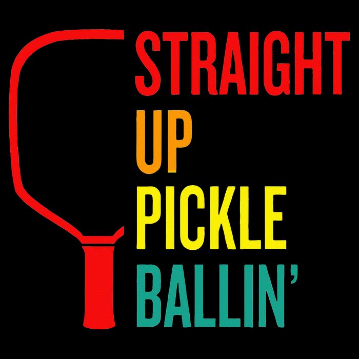 Straight Up Pickle Ballin' For Pickleball Lovers Drawstring Bag