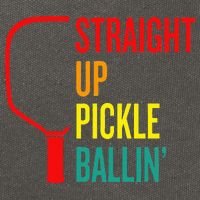 Straight Up Pickle Ballin' For Pickleball Lovers Cotton Canvas Backpack