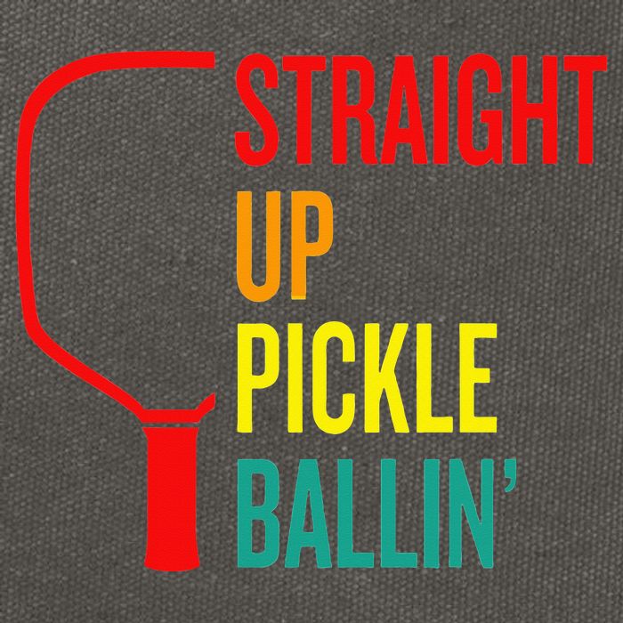 Straight Up Pickle Ballin' For Pickleball Lovers Cotton Canvas Backpack
