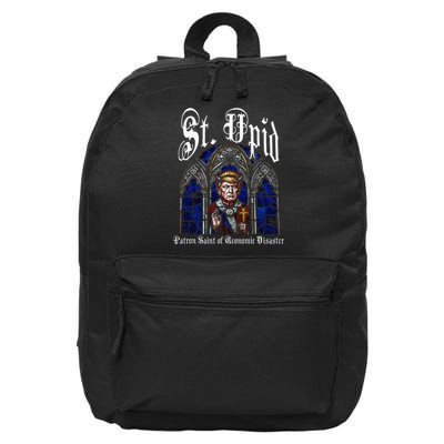 St. Upid, Patron Saint of Economic Collapse  16 in Basic Backpack