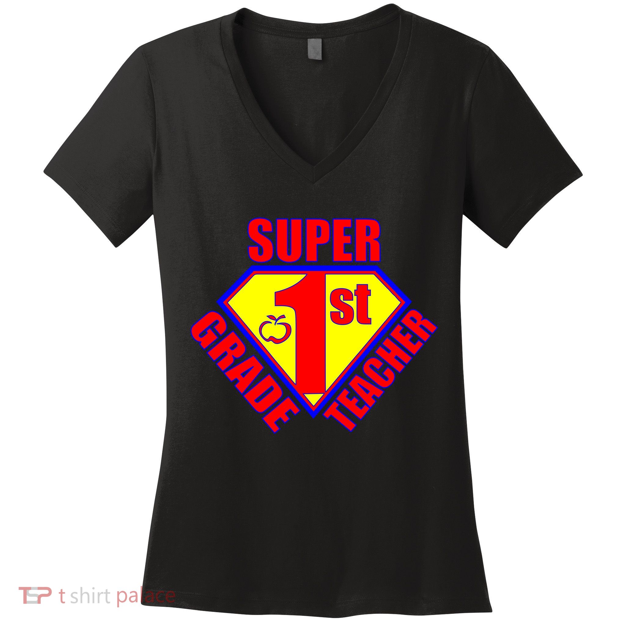Super 1st Grade Teacher Women's V-Neck T-Shirt