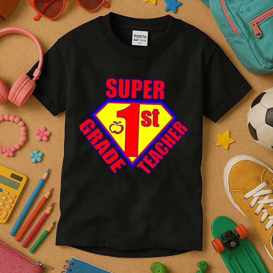 Super 1st Grade Teacher Kids T-Shirt