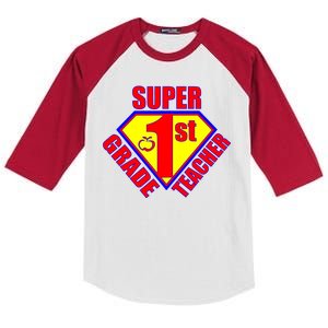 Super 1st Grade Teacher Kids Colorblock Raglan Jersey