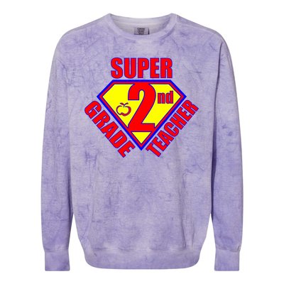 Super 2nd Grade Teacher Colorblast Crewneck Sweatshirt