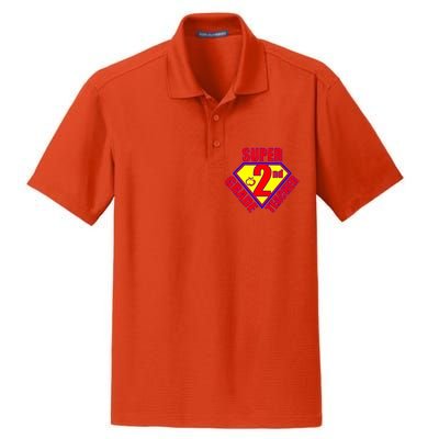 Super 2nd Grade Teacher Dry Zone Grid Polo