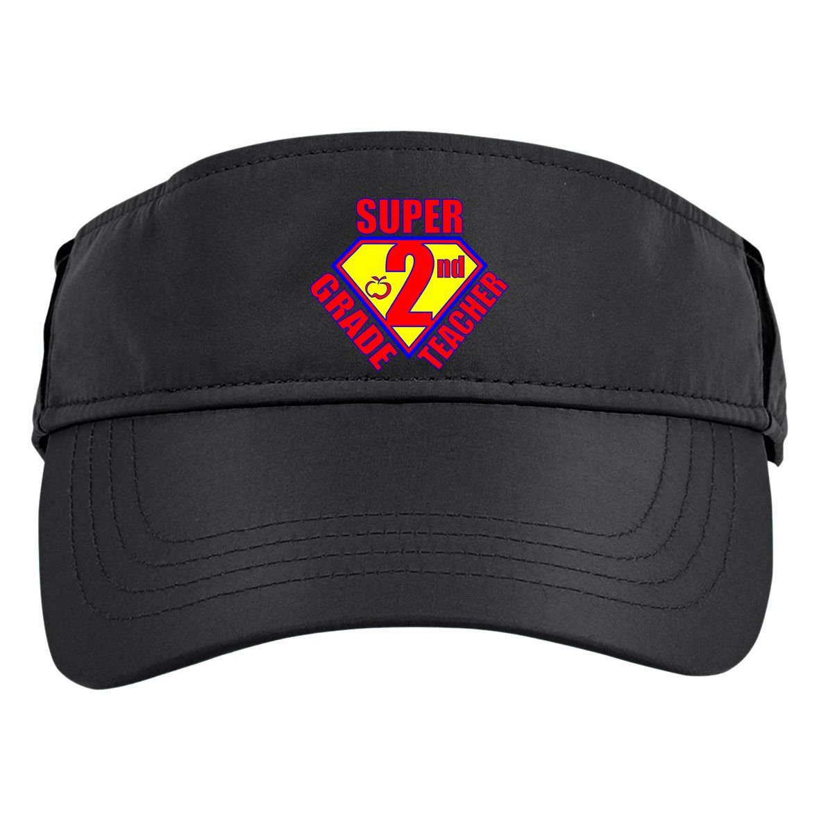 Super 2nd Grade Teacher Adult Drive Performance Visor