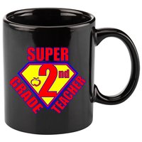 Super 2nd Grade Teacher 11oz C Handle Ceramic Mug