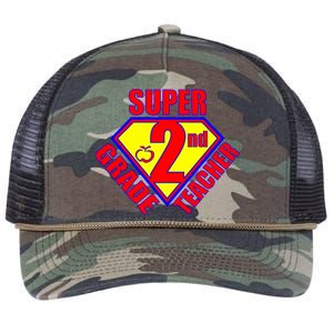 Super 2nd Grade Teacher Retro Rope Trucker Hat Cap