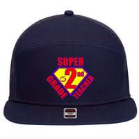 Super 2nd Grade Teacher 7 Panel Mesh Trucker Snapback Hat