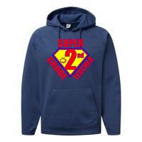 Super 2nd Grade Teacher Performance Fleece Hoodie