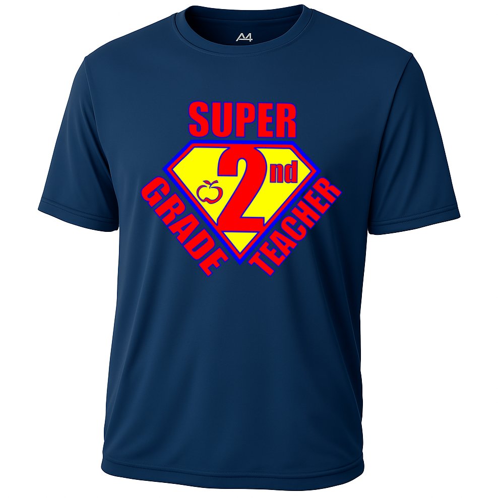 Super 2nd Grade Teacher Cooling Performance Crew T-Shirt