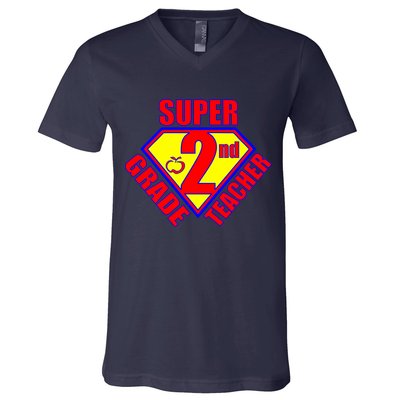 Super 2nd Grade Teacher V-Neck T-Shirt
