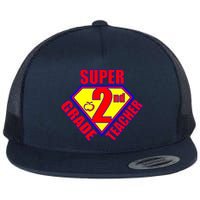 Super 2nd Grade Teacher Flat Bill Trucker Hat