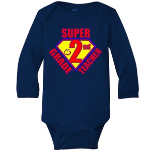 Super 2nd Grade Teacher Baby Long Sleeve Bodysuit