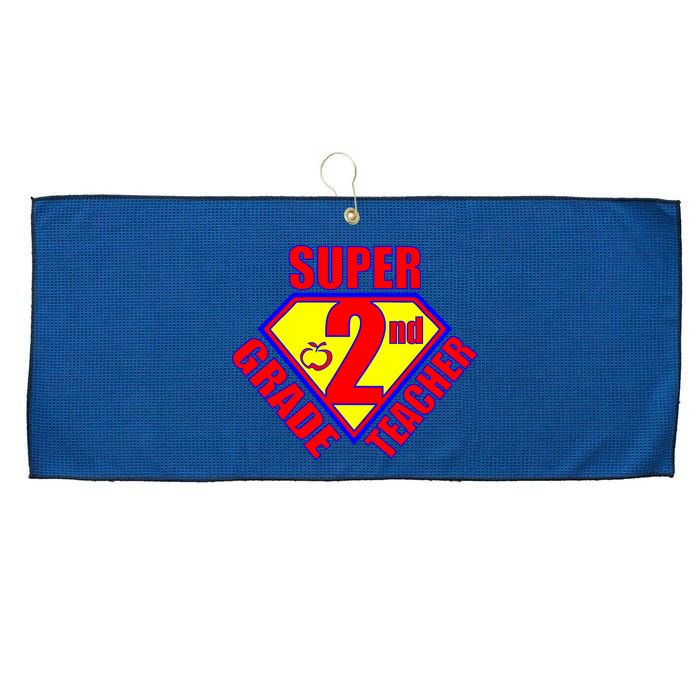 Super 2nd Grade Teacher Large Microfiber Waffle Golf Towel