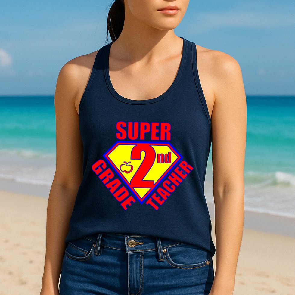 Super 2nd Grade Teacher Womens Tank Top