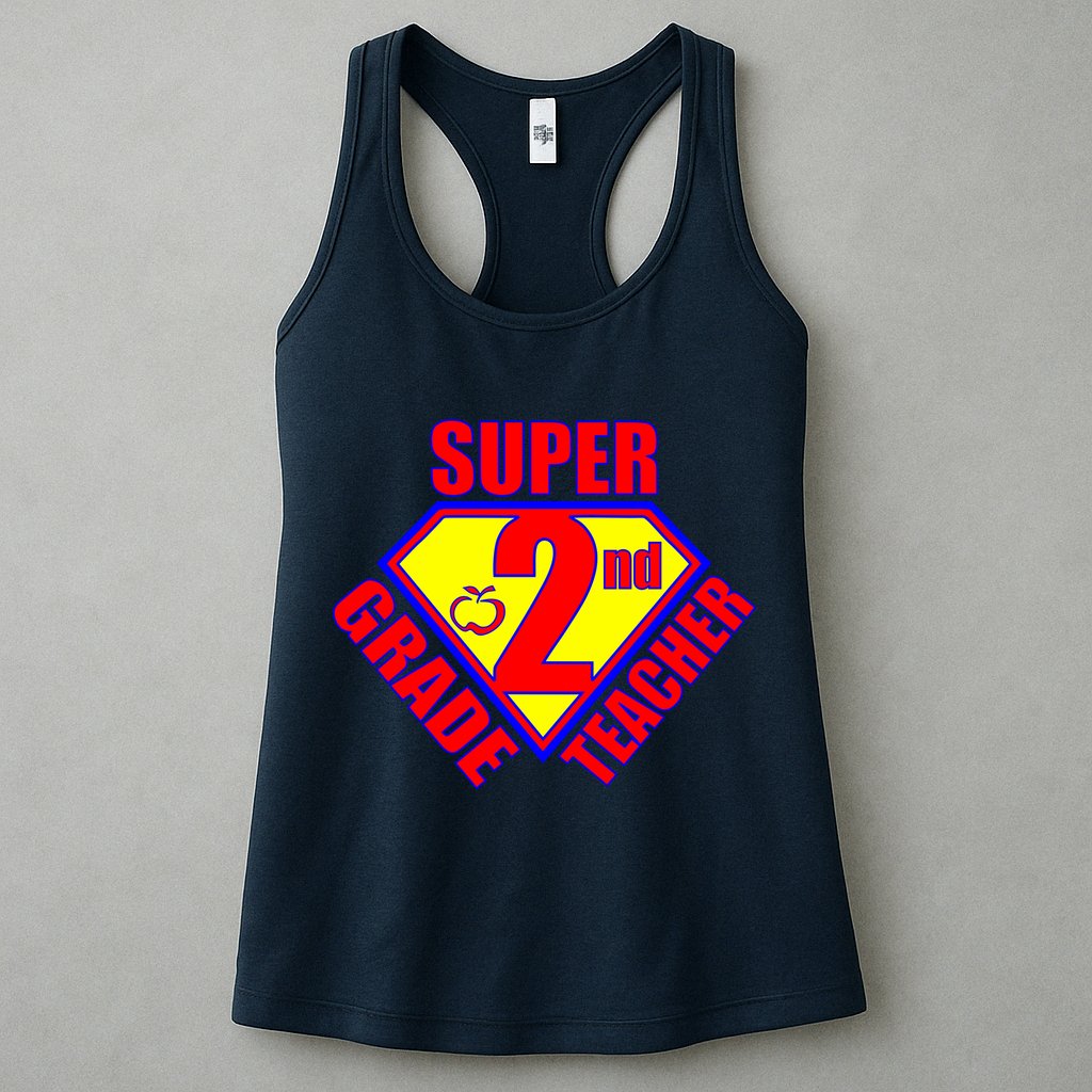 Super 2nd Grade Teacher Womens Tank Top