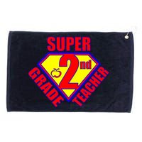 Super 2nd Grade Teacher Grommeted Golf Towel