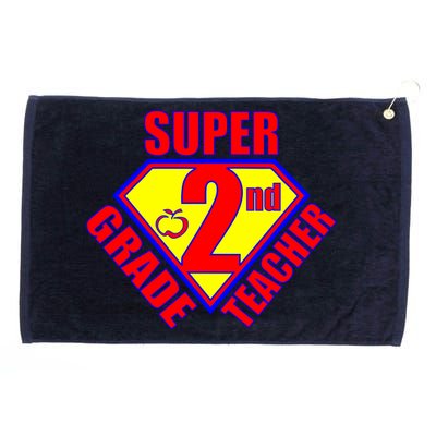 Super 2nd Grade Teacher Grommeted Golf Towel