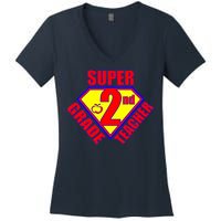 Super 2nd Grade Teacher Women's V-Neck T-Shirt