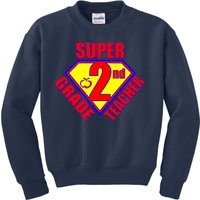 Super 2nd Grade Teacher Kids Sweatshirt