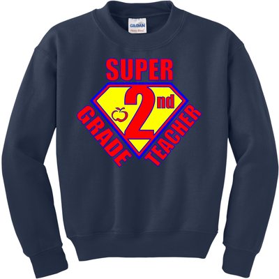 Super 2nd Grade Teacher Kids Sweatshirt