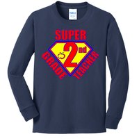 Super 2nd Grade Teacher Kids Long Sleeve Shirt