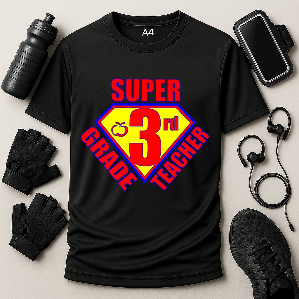 Super 3rd Grade Teacher Cooling Performance Crew T-Shirt