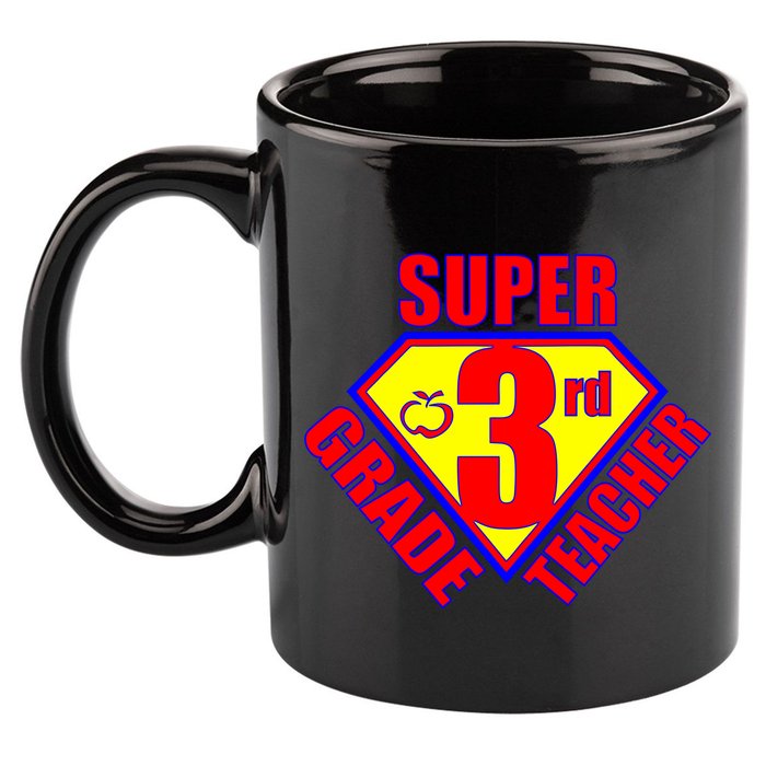 Super 3rd Grade Teacher 11oz C Handle Ceramic Mug