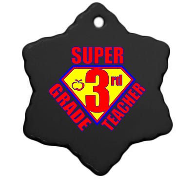 Super 3rd Grade Teacher Ceramic Star Ornament