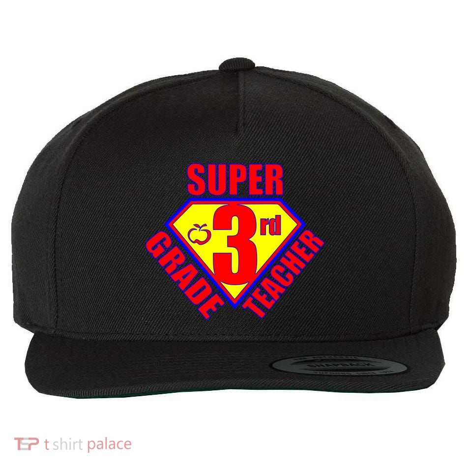 Super 3rd Grade Teacher Wool Snapback Cap