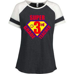 Super 3rd Grade Teacher Enza Ladies Jersey Colorblock Tee