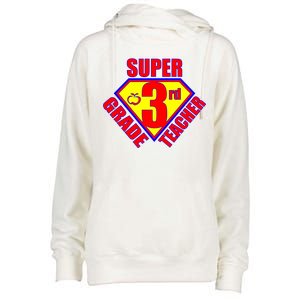 Super 3rd Grade Teacher Womens Funnel Neck Pullover Hood