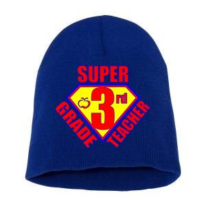 Super 3rd Grade Teacher Short Acrylic Beanie