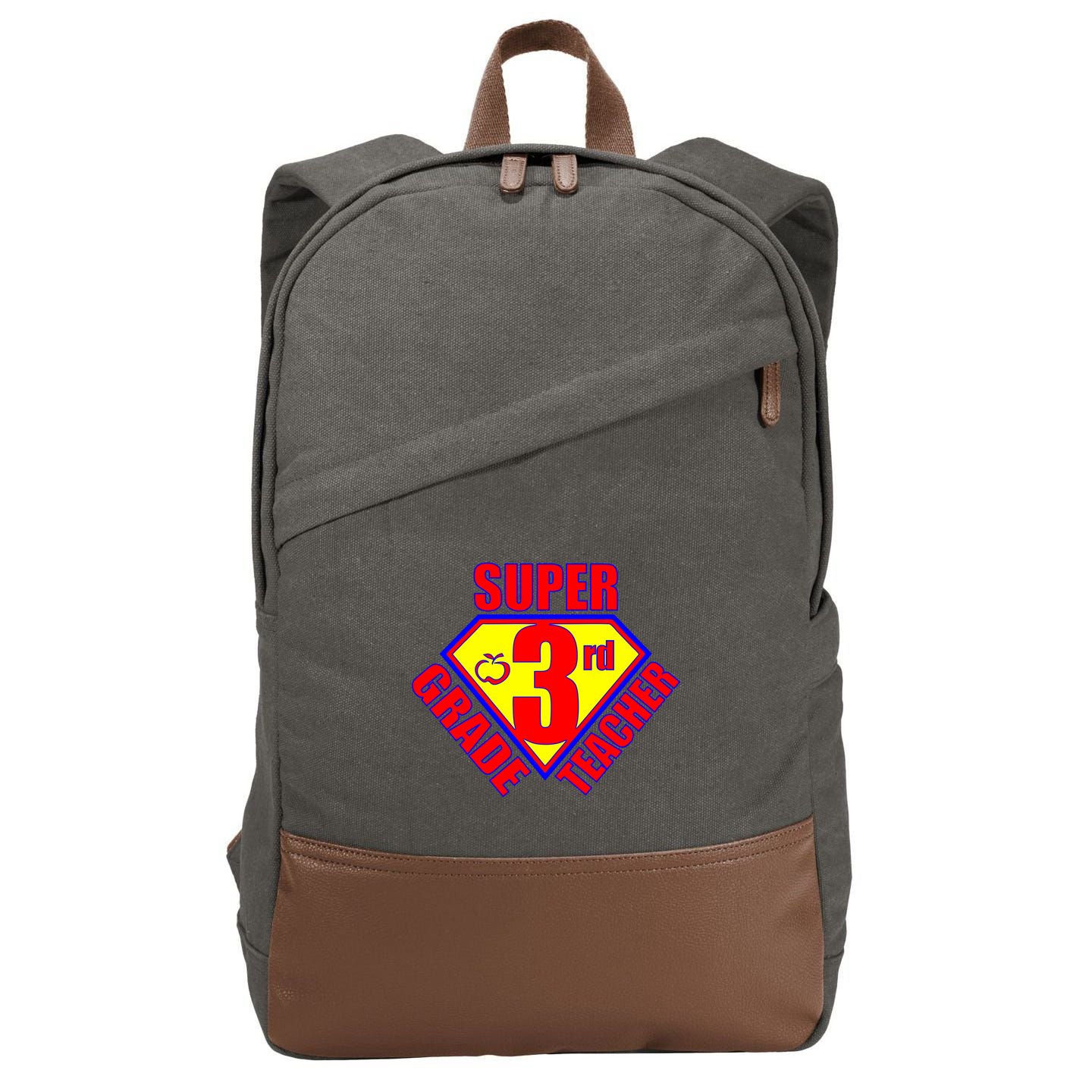 Super 3rd Grade Teacher Cotton Canvas Backpack